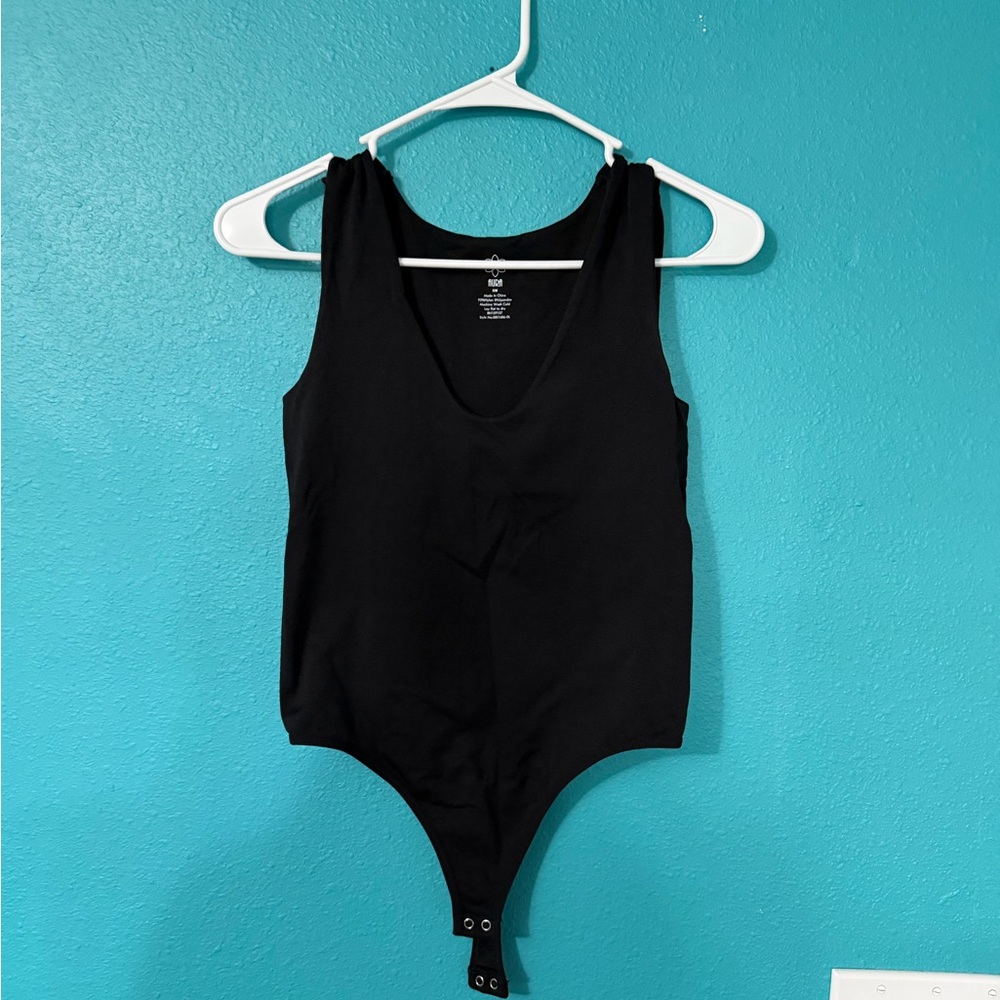 Aura Black Sleeveless Womens One-Piece Bodysuit